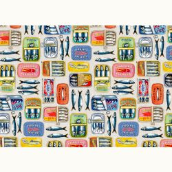 ΥΦΑΣΜΑ ΛΟΝΕΤΑ (ΚΑΡΑΒΟΠΑΝΟ ΜΑΛΑΚΟ) ΒΑΜΒΑΚΕΡΟ, DIGITAL PRINT - SARDINA CLUB - Ρετάλι 1μ.