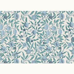 ΥΦΑΣΜΑ HALF PANAMA - LINO (90% Βαμβάκι / 10% Λινό) ΡΟΔΙΝΟ ΚΛΑΔΙ ΜΠΛΕ/ΜΕΝΤΑ