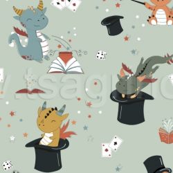 ΥΦΑΣΜΑ ΠΟΠΛΙΝΑ 100% ΒΑΜΒΑΚΙ DIGITAL PRINT- ΜΩΡΑΚΙΑ ΔΡΑΚΟΙ ΜΑΓΟΙ