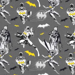 ΥΦΑΣΜΑ ΠΟΠΛΙΝΑ DIGITAL PRINT (DISNEY LICENSED) BATWOMAN GREY