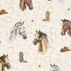 ΥΦΑΣΜΑ ΠΟΠΛΙΝΑ 100% ΒΑΜΒΑΚΙ DIGITAL PRINT (HORSE LOVERS)