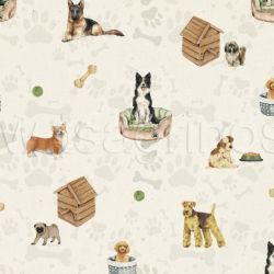 ΥΦΑΣΜΑ ΠΟΠΛΙΝΑ 100% ΒΑΜΒΑΚΙ DIGITAL PRINT (DOG LOVERS)