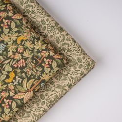 ΥΦΑΣΜΑ 100% ΒΑΜΒΑΚΕΡΟ ΠΥΚΝΟ ΜΕ ΥΦΑΝΣΗ ΛΙΝΟΥ (LINO BLOOM) JUNGLE GARDEN