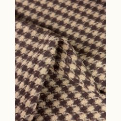 ΥΦΑΣΜΑ ΠΑΛΤΟ ΜΟΧΕΡ ΜΕ ΜΑΛΛΙ (PIED DE POULE) ΚΑΦΕ