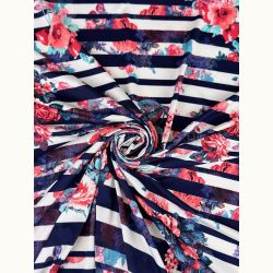 ΥΦΑΣΜΑ ΖΕΡΣΕΙ ΕΛΑΣΤΙΚΟ (ΡΙΓΕ ΜΠΛΕ ΣΚΟΥΡΟ ΦΛΟΡΑΛ ΣΧΕΔΙΑ)