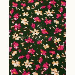 ΥΦΑΣΜΑ 100% ΒΙΣΚΟΖ - ΠΡΑΣΙΝΗ ΚΥΠΑΡΙΣΣΙ ΒΑΣΗ ΜΕ ΜΕΣΑΙΟ ΑΝΘΟΣ ΣΕ ΕΚΡΟΥ/ΦΟΥΞΙΑ