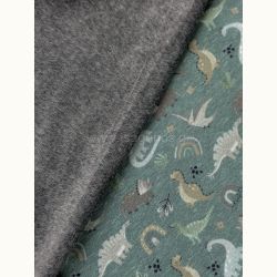 ΥΦΑΣΜΑ ΦΟΥΤΕΡ ΔΙΠΛΗΣ ΟΨΗΣ ΜΕ ΕΠΕΝΔΥΣΗ ΛΕΠΤΟ ΓΟΥΝΑΚΙ DIGITAL PRINT (ALPEN FLEECE) ΣΧΕΔΙΟ ΔΕΙΝΟΣΑΥΡΟΙ