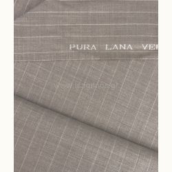 ΥΦΑΣΜΑ 100% ΜΑΛΛΙΝO ΡΙΓΕ ''PURA LANA VERGINE'' ΜΠΕΖ ΑΝΟΙΧΤΟ - Ρετάλι 0.90μ.