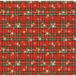 ΥΦΑΣΜΑ ΛΟΝΕΤΑ (ΚΑΡΑΒΟΠΑΝΟ ΜΑΛΑΚΟ) ΧΡΙΣΤΟΥΓΕΝΝΙΑΤΙΚΟ ΚΑΡΟ ΚΟΚΚΙΝΟ ΜΕ ΧΡΥΣΑ ΑΣΤΕΡΙΑ