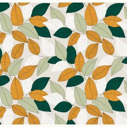 ΥΦΑΣΜΑ HALF PANAMA - LINO (90% Βαμβάκι / 10% Λινό) ΦΘΙΝΟΠΩΡΙΝΑ ΜΠΛΕ ΠΕΤΡΟΛ ΦΥΛΛΑ ΣΕ ΜΠΕΖ ΒΑΣΗ