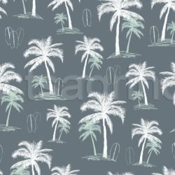ΥΦΑΣΜΑ ΠΟΠΛΙΝΑ 100% ΒΑΜΒΑΚΙ DIGITAL PRINT (LOVELY PALM TREES)