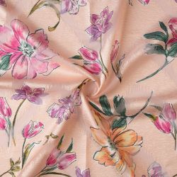 ΥΦΑΣΜΑ ΟΡΓΑΝΤΖΑ ΝΤΕΒΟΡΕ ΜΕ ΑΝΑΓΛΥΦΑ ΛΟΥΛΟΥΔΙΑ - ΡΟΖ 