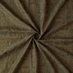 ΥΦΑΣΜΑ ΜΠΡΟΚΑΡ BAROQUE ΜΕ ΑΝΑΓΛΥΦΟ ΓΕΩΜΕΤΡΙΚΟ ΣΧΕΔΙΟ - ΚΑΦΕ / ΛΑΔΙ ΜΕ ΛΑΔΟΧΡΥΣΗ ΚΛΩΣΤΗ (Ρετάλι 1.40 μέτρα)