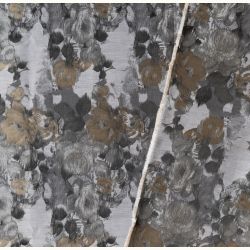 ΥΦΑΣΜΑ ΖΑΚΑΡ ΣΑΤΙΝΕ ΜΕ ΣΤΑΘΕΡΟ ΚΡΑΤΗΜΑ ΚΑΙ ΦΛΟΡΑΛ ΑΦΗΡΗΜΕΝΟ ΣΧΕΔΙΟ - Ρετάλι 1.80μ.