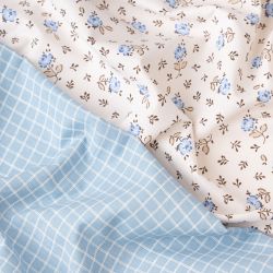 ΥΦΑΣΜΑ ΠΟΠΛΙΝΑ 100% ΒΑΜΒΑΚΙ - ΣΙΕΛ ΑΝΘΑΚΙ ΣΕ ΜΠΕΖ ΑΝΟΙΧΤΗ ΒΑΣΗ