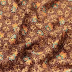 ΥΦΑΣΜΑ VINTAGE FLORAL ΒΙΣΚΟΖ “ΒΟΜΒΥΞ” ΚΡΕΠΟΝ ΔΙΠΛΗΣ ΟΨΗΣ - ΦΑΡΔΟΣ 0,90 - ΜΠΟΡΝΤΟ/ ΚΑΜΕΛ/ ΣΟΜΟΝ & ΒΕΡΑΜΑΝ