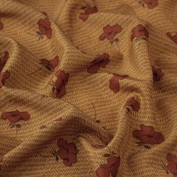 ΥΦΑΣΜΑ VINTAGE ΜΕΤΑΞΙΟΥ “ΒΟΜΒΥΞ”  ΣΑΤΙΝΕ ΥΦΗ – ΦΑΡΔΟΣ 0,90 - AMBER POPPY