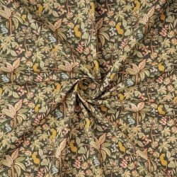 ΥΦΑΣΜΑ 100% ΒΑΜΒΑΚΕΡΟ ΠΥΚΝΟ ΜΕ ΥΦΑΝΣΗ ΛΙΝΟΥ (LINO BLOOM) JUNGLE GARDEN