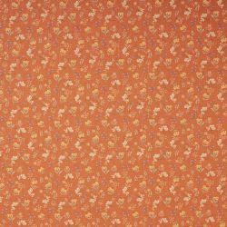 ΥΦΑΣΜΑ 100% ΒΑΜΒΑΚΕΡΟ ΠΥΚΝΟ ΜΕ ΥΦΑΝΣΗ ΛΙΝΟΥ (LINO BLOOM) TERRACOTTA WILDFLOWERS