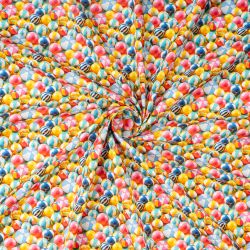 ΥΦΑΣΜΑ ΠΟΠΛΙΝΑ 100% ΒΑΜΒΑΚΙ DIGITAL PRINT -ΥΦΑΣΜΑ ΠΟΠΛΙΝΑ 100% ΒΑΜΒΑΚΙ DIGITAL PRINT - BEACH BALLS 5D ΣΧΕΔΙΑ