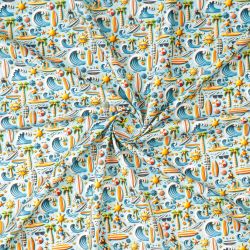 ΥΦΑΣΜΑ ΠΟΠΛΙΝΑ 100% ΒΑΜΒΑΚΙ DIGITAL PRINT -ΥΦΑΣΜΑ ΠΟΠΛΙΝΑ 100% ΒΑΜΒΑΚΙ DIGITAL PRINT - SURFERS 5D ΣΧΕΔΙΑ