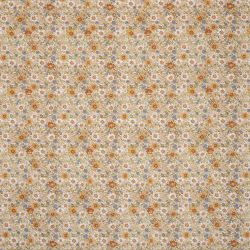 ΥΦΑΣΜΑ ΠΟΠΛΙΝΑ 100% ΒΑΜΒΑΚΙ DIGITAL PRINT - LIBERTY FLORAL ΜΙΚΡΟ ΚΑΦΕ / ΜΠΕΖ