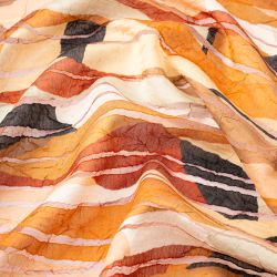 ΥΦΑΣΜΑ ΟΡΓΑΝΤΖΑ ΝΤΕΒΟΡΕ ΜΕ ΑΝΑΓΛΥΦΟ ΣΧΕΔΙΟ - ΑΚΑΝΟΝΙΣΤΟ ΡΙΓΕ ΚΕΡΑΜΙΔΙ 