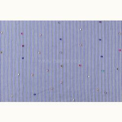 ΥΦΑΣΜΑ ΠΟΠΛΙΝΑ 100% ΒΑΜΒΑΚΙ ΜΕ ΠΕΡΛΕΣ (ΣΧΕΔΙΟ ΡΙΓΕ ΜΠΛΕ-ΑΣΠΡΟ)