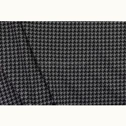 ΥΦΑΣΜΑ ΕΛΑΣΤΙΚΟ ΒΑΡΥ ΠΟΥΝΤΟ ΝΤΙ ΡΟΜΑ (PUNTO ROMA) PIED DE POULE ΜΑΥΡΟ ΓΚΡΙ