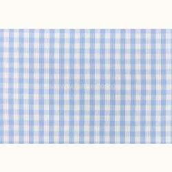 ΥΦΑΣΜΑ ΠΟΠΛΙΝΑ 100% ΒΑΜΒΑΚΙ ΚΑΡΟ VICHY (ΣΧΕΔΙΟ ΜΕΣΑΙΟ ΜΠΛΕ ΓΑΛΑΖΙΟ-ΑΣΠΡΟ)