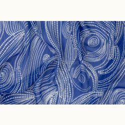 ΥΦΑΣΜΑ ΜΟΥΣΕΛΙΝΑ ΕΜΠΡΙΜΕ LUREX (ΧΡΥΣΗ ΚΛΩΣΤΗ) ΣΧΕΔΙΟ ΓΕΩΜΕΤΡΙΚΟ ΣΧΗΜΑ ΑΠΟ ΚΟΥΚΙΔΕΣ ΜΠΛΕ ΛΟΥΡΕΞ