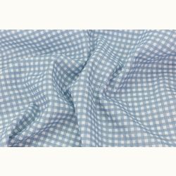 ΥΦΑΣΜΑ ΒΑΜΒΑΚΕΡΗ ΜΟΥΣΕΛΙΝΑ (DOUBLE GAUZE) ΣΧΕΔΙΟ ΚΑΡΟ ΜΠΛΕ