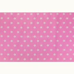 ΥΦΑΣΜΑ ΠΟΠΛΙΝΑ 100% ΒΑΜΒΑΚΙ ΣΧΕΔΙΟ ΑΣΤΕΡΙΑ (ΡΟΖ - ΑΣΠΡΟ)