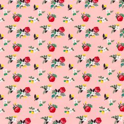 ΥΦΑΣΜΑ ΠΟΠΛΙΝΑ 100% ΒΑΜΒΑΚΙ - ΡΟΖ/ΣΟΜΟΝ ΑΝΘΑΚΙ