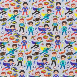 ΥΦΑΣΜΑ ΠΟΠΛΙΝΑ 100% ΒΑΜΒΑΚΙ ''DIGITAL PRINT'' - ΣΧΕΔΙΟ ''SUPER HEROES''