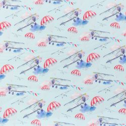 ΥΦΑΣΜΑ ΠΟΠΛΙΝΑ 100% ΒΑΜΒΑΚΙ ''DIGITAL PRINT'' - ΣΧΕΔΙΟ AΕΡΟΠΛΑΝΑΚΑ