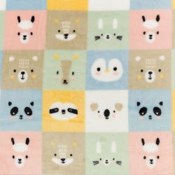 ΥΦΑΣΜΑ ΦΛΙΣ ΓΟΥΝΑΚΙ “POLAR FLEECE” - ΠΑΣΤΕΛ ΚΑΡΟ ΜΕ ΖΩΑΚΙΑ 