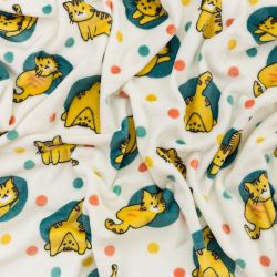 ΥΦΑΣΜΑ ΦΛΙΣ ΓΟΥΝΑΚΙ “POLAR FLEECE” - ΓΑΤΟΥΛΕΣ CARTOON 