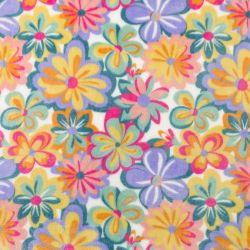 ΥΦΑΣΜΑ ΦΛΙΣ ΓΟΥΝΑΚΙ “POLAR FLEECE” - ΠΟΛΥΧΡΩΜΑ ΛΟΥΛΟΥΔΙΑ ΡΕΤΡΟ