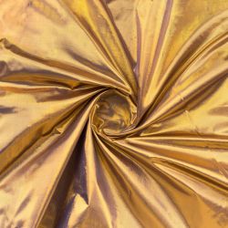 ΥΦΑΣΜΑ 100% ΜΕΤΑΞΩΤΟ ΤΑΦΤΑΣ ΣΤΗΤΟΣ ΜΕ ΟΨΗ ΣΟΥΑ ΣΟΒΑΖ, ΛΑΜΕ ΙΡΙΖΕ ΔΙΧΡΩΜΗ ΥΦΑΝΣΗ ΜΠΡΟΝΖΕ / ΜΩΒ