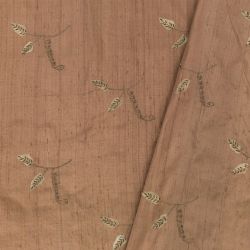 ΥΦΑΣΜΑ SHANTUNG (ΣΟΥΑ ΣΟΒΑΖ) ΜΕΤΑΞΩΤΟ ΜΕ ΚΕΝΤΗΜΑ & ΧΑΝΤΡΕΣ - ΚΑΦΕ ΤΟΥ ΠΟΥΡΟΥ