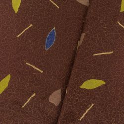 ΥΦΑΣΜΑ SHANTUNG (ΣΟΥΑ ΣΟΒΑΖ) ΜΕΤΑΞΩΤΟ ΜΕ ΚΕΝΤΗΜΑ ΚΑΦΕ