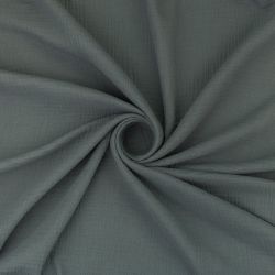 ΥΦΑΣΜΑ ΒΑΜΒΑΚΕΡΗ ΜΟΥΣΕΛΙΝΑ DOUBLE GAUZE – ΓΑΖΑ ΜΕ ΓΚΟΦΡΕ ΥΦΑΝΣΗ - ΓΚΡΙ ΣΚΟΥΡΟ