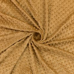 ΥΦΑΣΜΑ ΒΕΛΟΥΤΕ ΑΝΑΓΛΥΦΟ ΜΙΝΚΥ ''MINKY DOTS'' - ΜΠΕΖ ΚΑΡΑΜΕΛΑ - Ρετάλι 2.20μ.