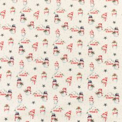 ΥΦΑΣΜΑ ΠΟΠΛΙΝΑ 100% ΒΑΜΒΑΚI - DIGITAL, ΧΡΙΣΤΟΥΓΕΝΝΙΑΤΙΚΟ ΧΙΟΝΑΝΡΘΩΠΟΙ & ΣΠΙΤΑΚΙΑ