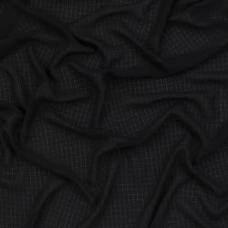 ΥΦΑΣΜΑ ΖΟΡΖΕΤΑ ΓΚΟΦΡΕ ΜΕ ΔΙΑΚΡΙΤΙΚΟ ΚΑΡΟ ΣΧΕΔΙΟ - ΜΑΥΡΟ