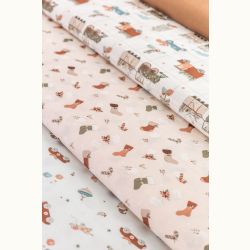 ΥΦΑΣΜΑ ΠΟΠΛΙΝΑ 100% ΒΑΜΒΑΚI - ΧΡΙΣΤΟΥΓΕΝΝΙΑΤΙΚΕΣ ΚΑΛΤΣΕΣ & ΑΣΤΕΡΙΑ ΡΟΖ ΣΟΜΟΝ