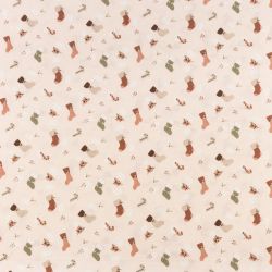 ΥΦΑΣΜΑ ΠΟΠΛΙΝΑ 100% ΒΑΜΒΑΚI - ΧΡΙΣΤΟΥΓΕΝΝΙΑΤΙΚΕΣ ΚΑΛΤΣΕΣ & ΑΣΤΕΡΙΑ ΡΟΖ ΣΟΜΟΝ