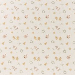 ΥΦΑΣΜΑ ΠΟΠΛΙΝΑ 100% ΒΑΜΒΑΚI - ΧΡΙΣΤΟΥΓΕΝΝΙΑΤΙΚΑ ΣΠΙΤΑΚΙΑ & ΜΠΙΣΚΟΤΑ ΜΠΕΖ/ΛΑΔΙ