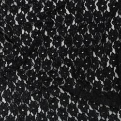 ΥΦΑΣΜΑ ΔΑΝΤΕΛΑ ΕΛΑΣΤΙΚΗ ΠΛΕΚΤΗ & ΜΠΟΥΚΛΕ ΥΦΗ - ΣΧΕΔΙΟ ΦΛΟΡΑΛ ΜΑΥΡΟ